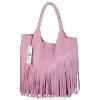 Kožené kabelka shopper bag Vittoria Gotti pudrová růžová VPOS9
